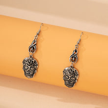 Load image into Gallery viewer, Rose Skull Earrings
