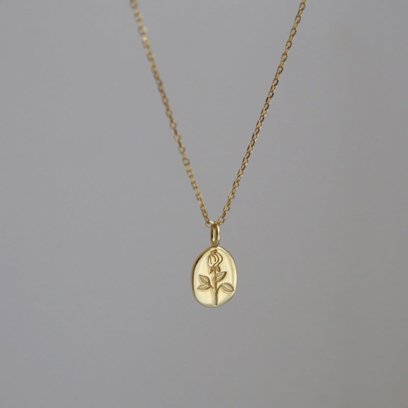 [A Small Rose] French Style Golden Necklace