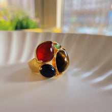 Load image into Gallery viewer, Natural Color Treasure Inlaid Ring
