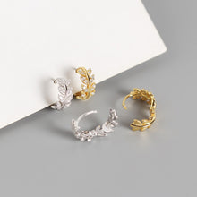 Load image into Gallery viewer, Olive Leaf Diamond Stud Earrings

