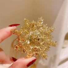 Load image into Gallery viewer, Snowflake Crystal Brooch
