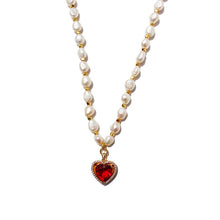 Load image into Gallery viewer, Peach Heart Zircon Necklace
