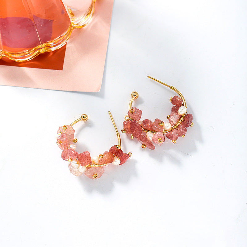 Strawberry Crystal Earrings