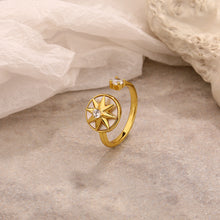 Load image into Gallery viewer, Open Eight Pointed Star Ring
