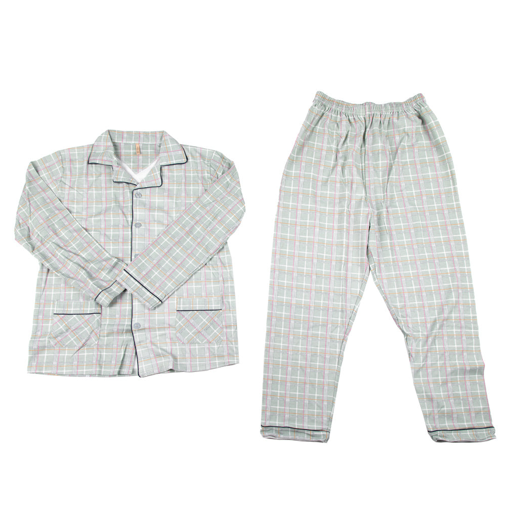Rosa Memo Men's Cotton Striped Home Pajamas Set