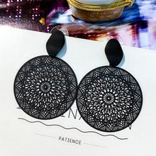 Load image into Gallery viewer, Temperament Hollow-out Pattern Pendant Earrings
