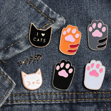 Load image into Gallery viewer, Cute Cartoon Cat Badges Brooch
