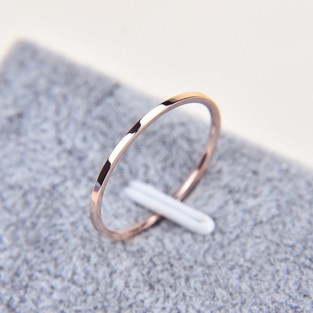 Thin Titanium Steel Couple Ring