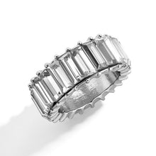 Load image into Gallery viewer, Multi Color Crystal Eternity Square Finger Ring
