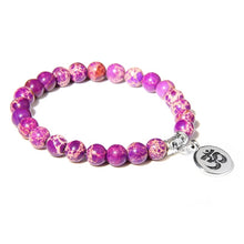 Load image into Gallery viewer, Natural Stone Lotus Ohm Buddha Beads Bracelet
