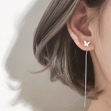 Load image into Gallery viewer, Silver Color Needle Willow Leaf Earrings
