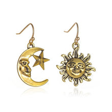 Load image into Gallery viewer, New Sun Moon Dangle Earring
