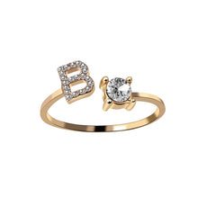 Load image into Gallery viewer, Letter Metal Adjustable Opening Rings
