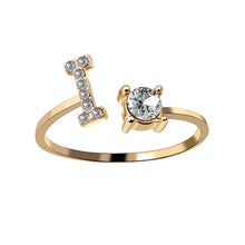 Load image into Gallery viewer, Letter Metal Adjustable Opening Rings
