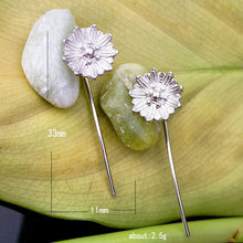 Load image into Gallery viewer, Silver Color Dandelion Earrings
